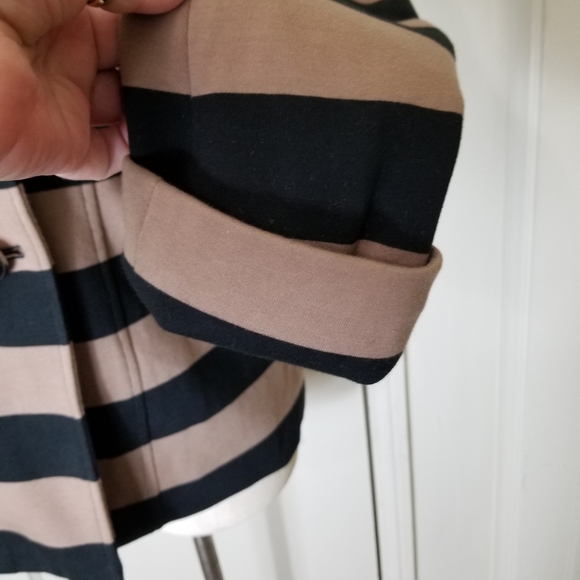 AMBITION black brown stripe lined jacket blazer cotton - Picture 3 of 9